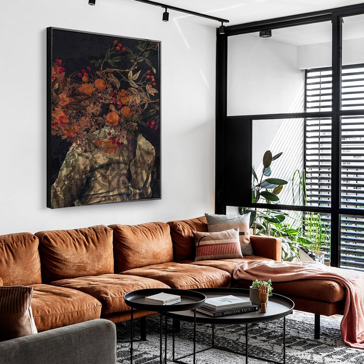 Floral Fusion: Flower Head Graffiti Art