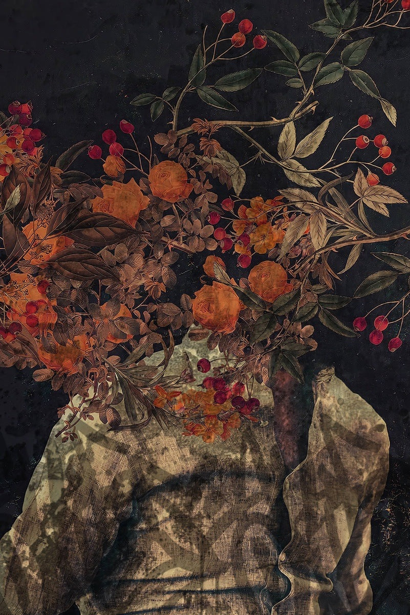 Floral Fusion: Flower Head Graffiti Art