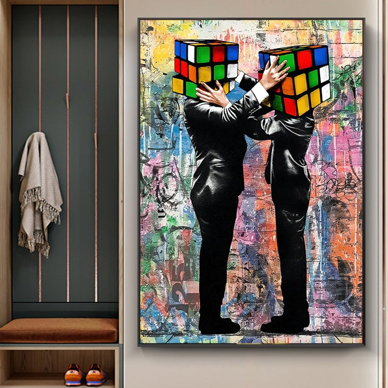Graffiti Love: Rubik's Cube Hug