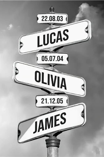 Streets Sign of Memories: Personalized Names & Dates