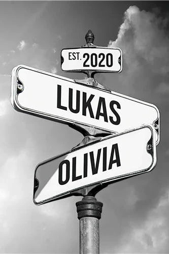 Streets Sign of Memories: Personalized Names & Dates