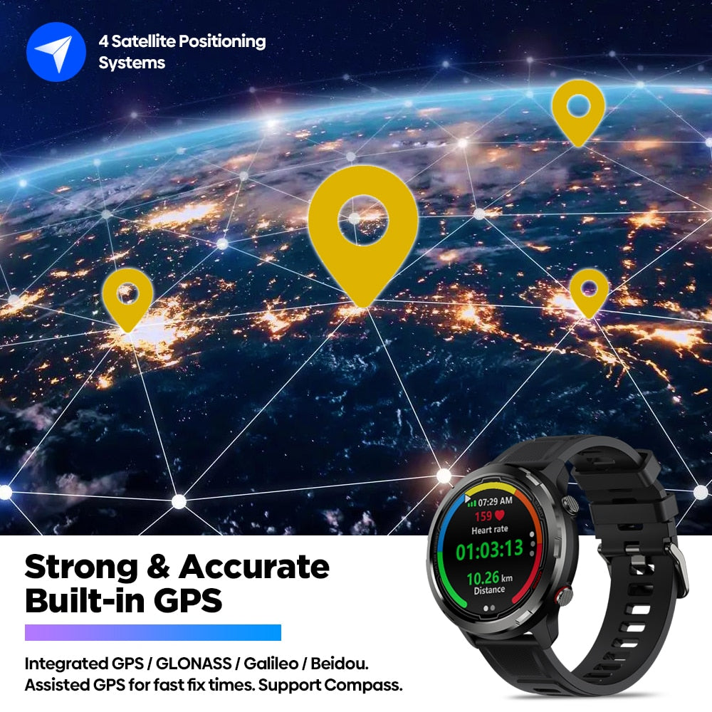 Zeblaze Stratos 2 Lite 1.32" IPS Color Display Outdoor GPS Smart Watch