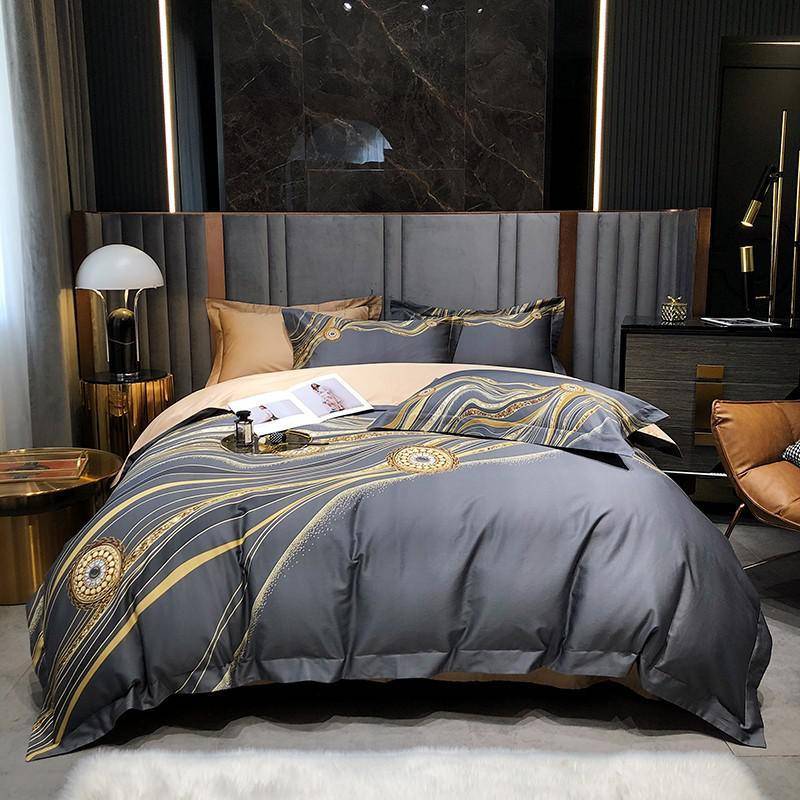 Abstract Egyptian Cotton Duvet Cover Set - Luxurious Touch of Style for Your Bedroom