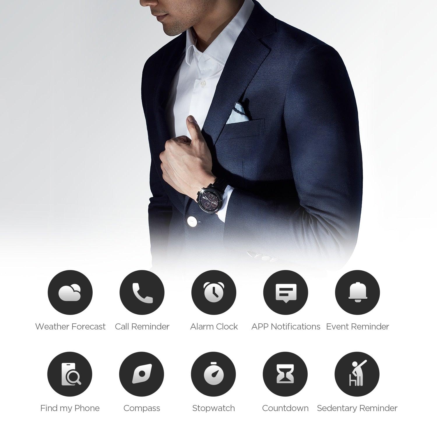 Amazfit Stratos+ Leather Strap Smartwatch - Professional