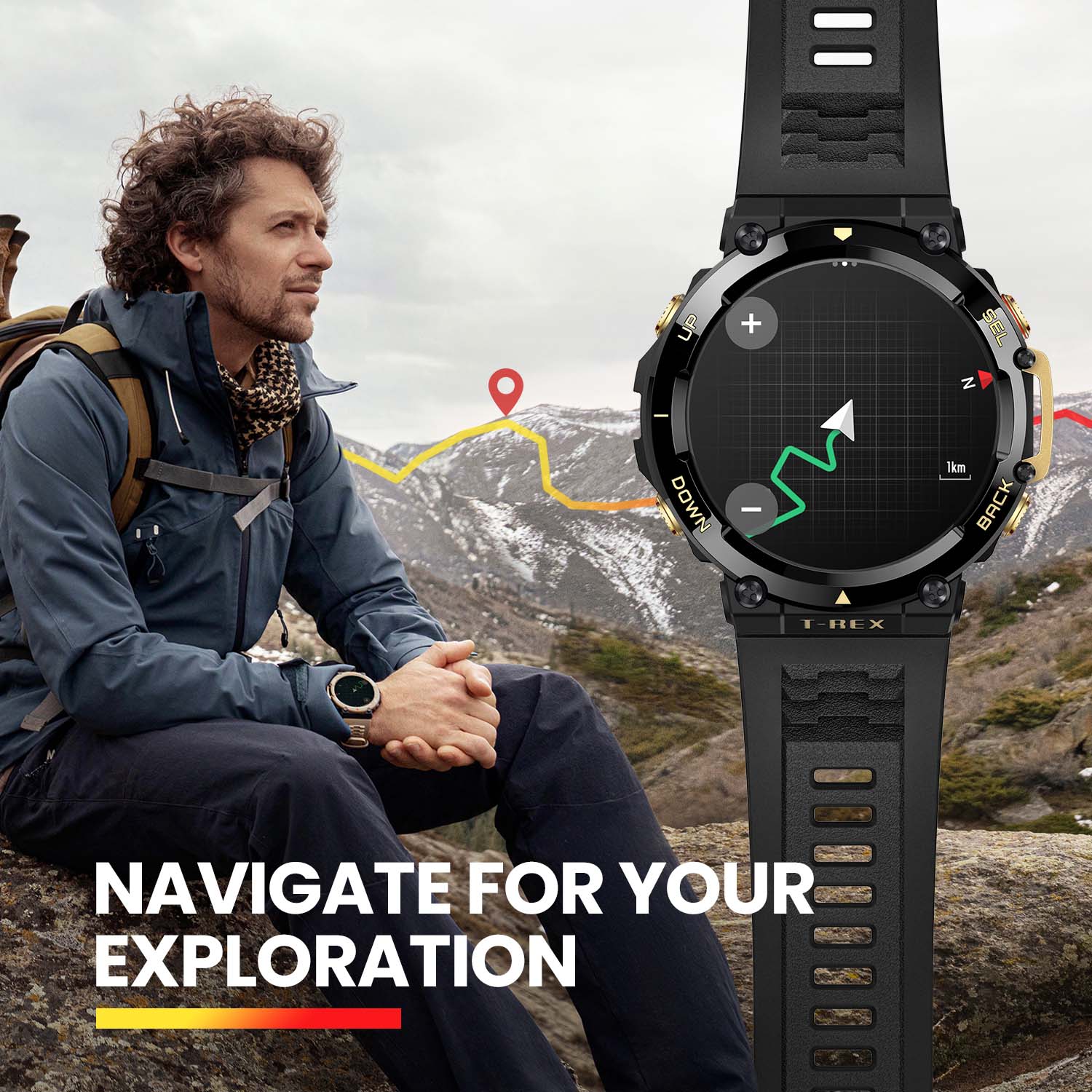 Amazfit T-Rex 2 Outdoor Smartwatch - Military Grade & GPS Sports