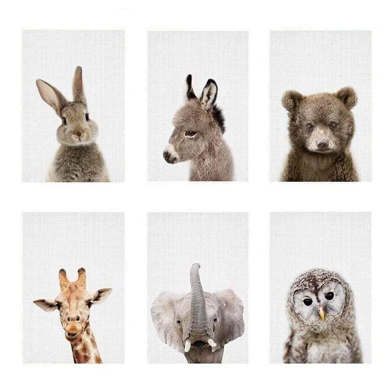 Animal Kingdom Delight: Playful Art for Kids' Rooms