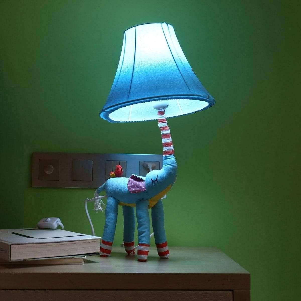Blue Elephant Night Lamp - Fun Touch for Your Kid's Room Decor