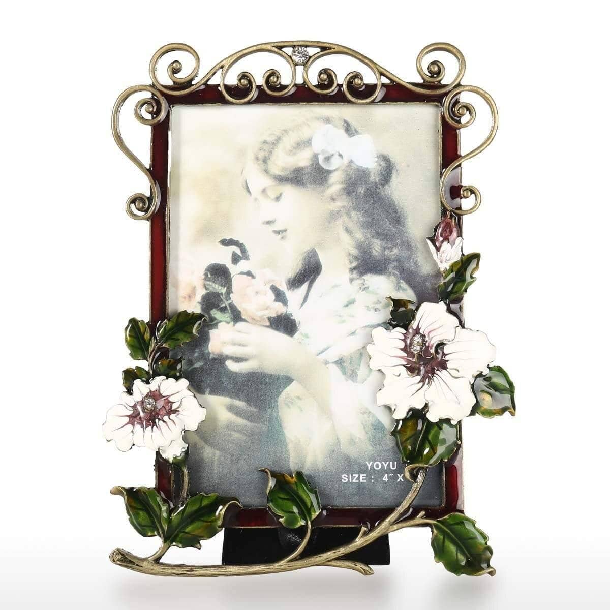 Branches & Flower Alloy Photo Frame - Display Memories in Style