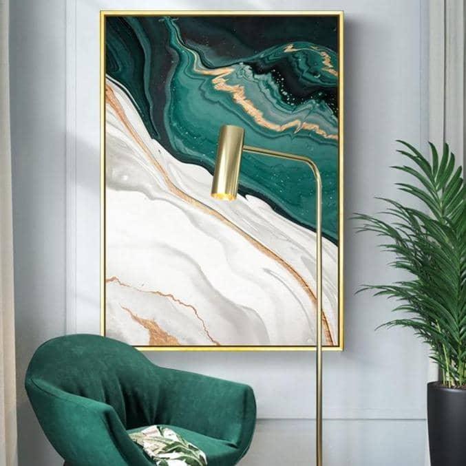 Chic Gold Foil Lines Abstract: Modern Art for Your Space