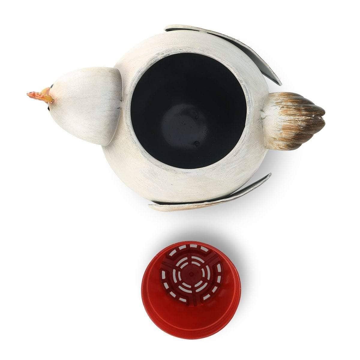 Chicken Garden Planter Flower Pot Decor - Whimsical Touch to Your Garden