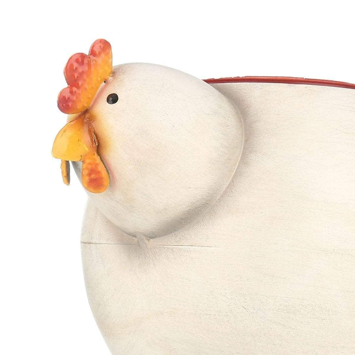 Chicken Garden Planter Flower Pot Decor - Whimsical Touch to Your Garden