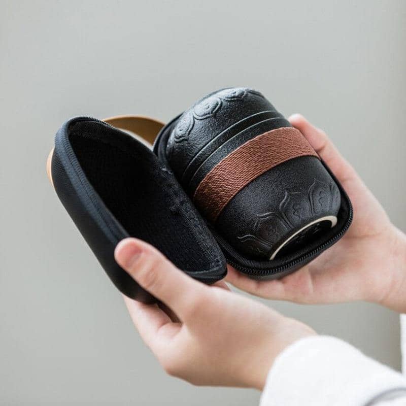 Chinese Portable Kung Fu Tea Cup Trainer Set - Perfect for Traveling Tea Lovers