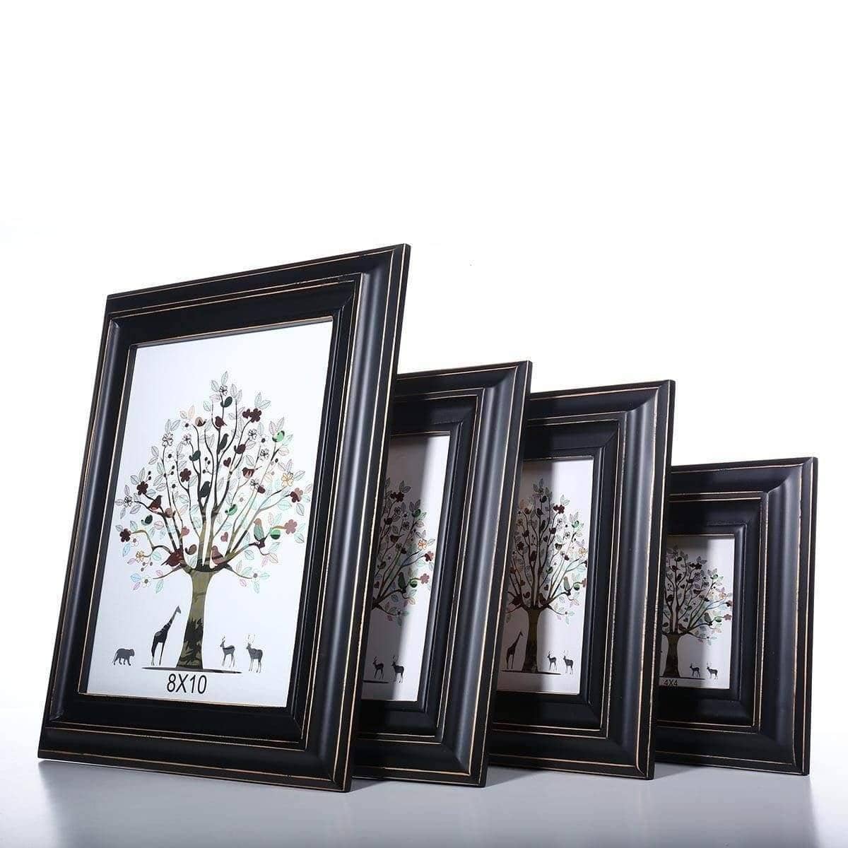 Classic Black Wood Photo Frame - Timeless & Stylish Home Decor