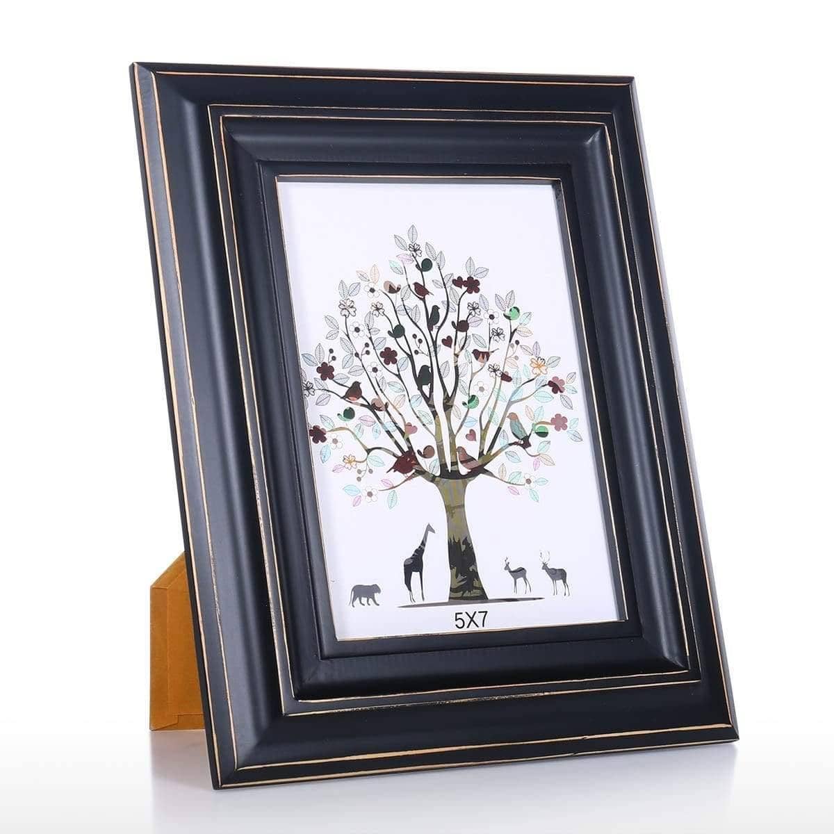 Classic Black Wood Photo Frame - Timeless & Stylish Home Decor