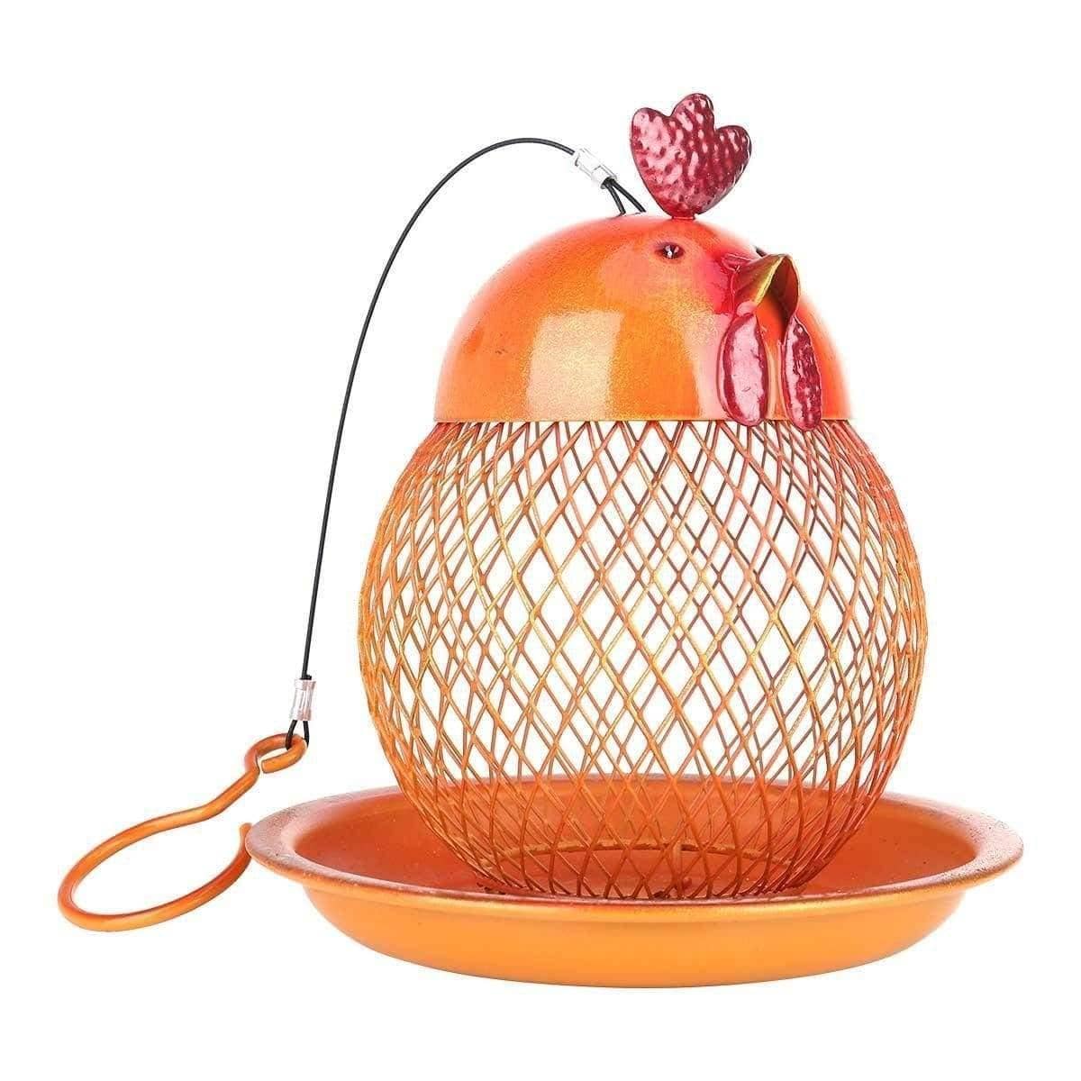 Cock Shaped Wild Bird Outdoor Garden Feeder - Whimsical & Fun Addition to Your Garden