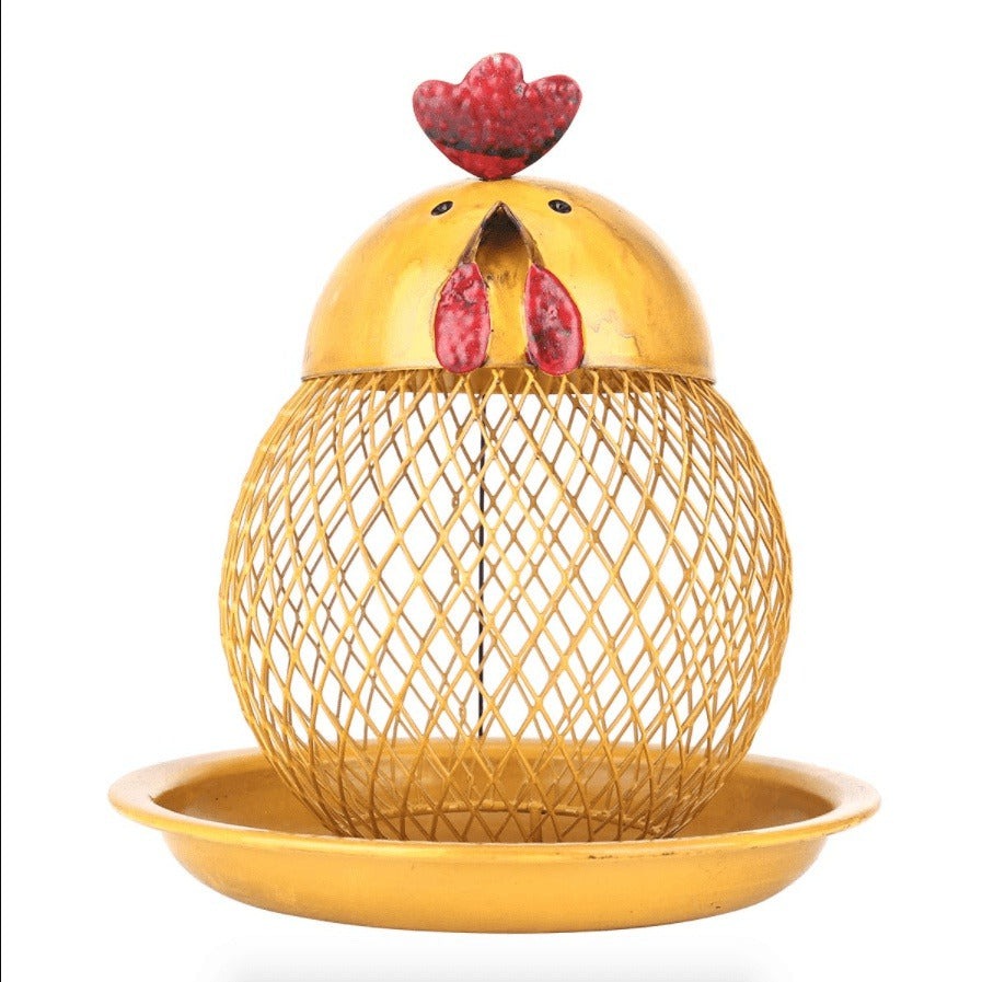 Cock Shaped Wild Bird Outdoor Garden Feeder - Whimsical & Fun Addition to Your Garden