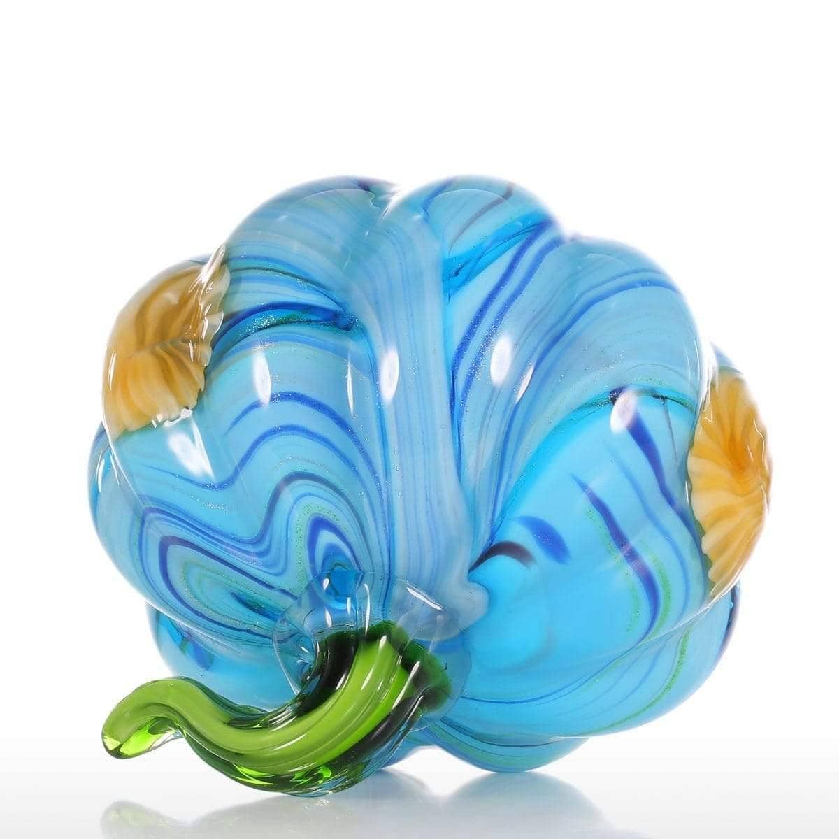 Colorful Hand-Blown Pumpkin Modern Home Decor - Unique & Cheerful Accent Piece