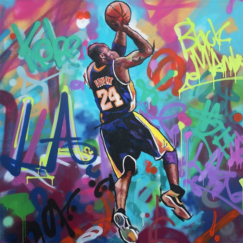Colorful Kobe's Moment: Pop Art Style