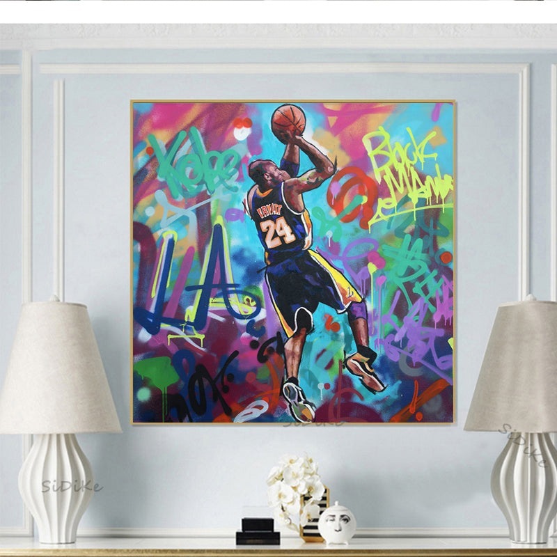 Colorful Kobe's Moment: Pop Art Style