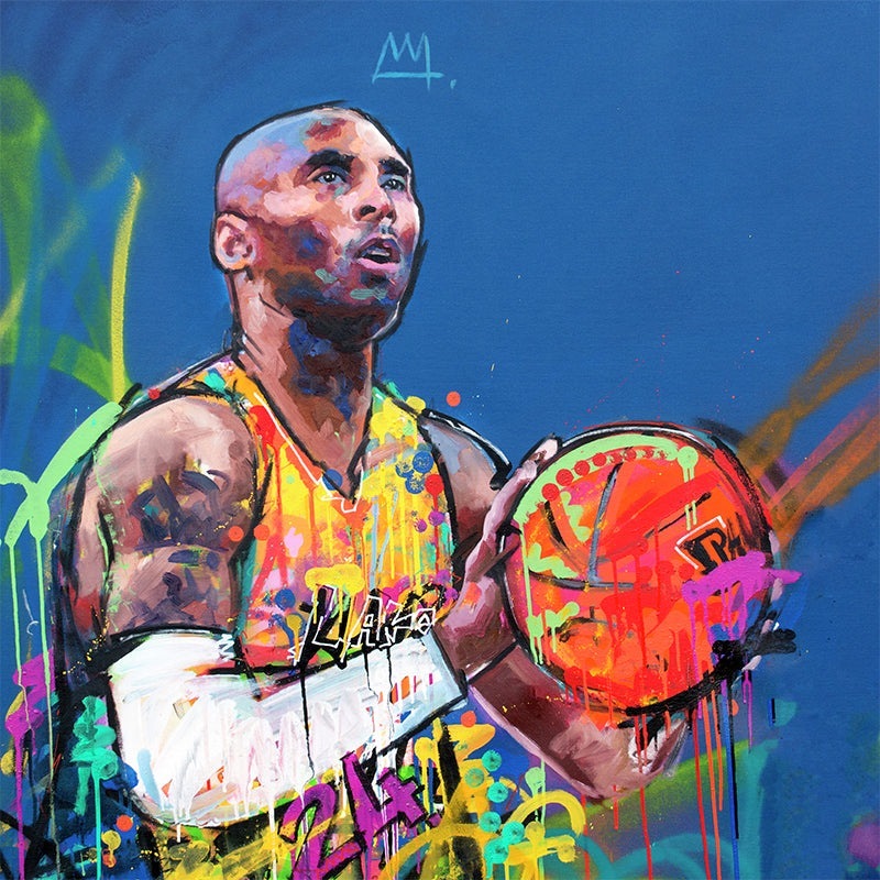 Colorful Kobe's Moment: Pop Art Style
