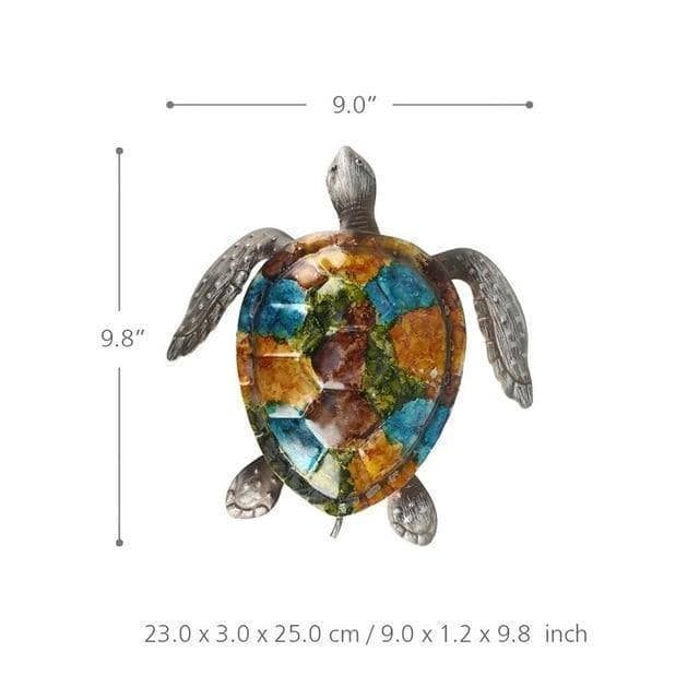Colorful Sea Turtle Home Wall Decor - Add a Coastal Touch to Your Home