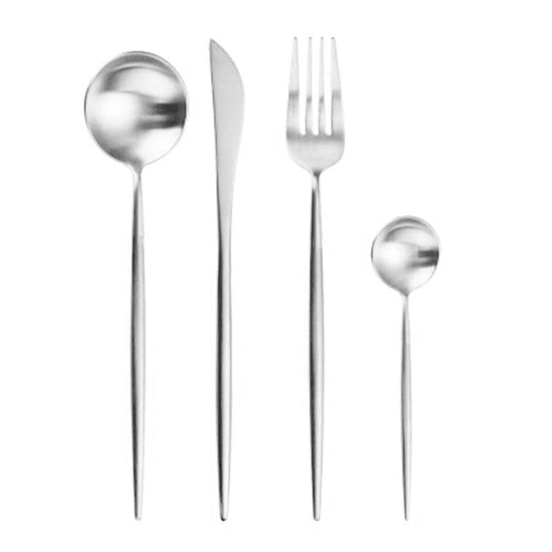 Contrast Dining Cutlery Set - Unique Knife, Fork & Spoon Flatware
