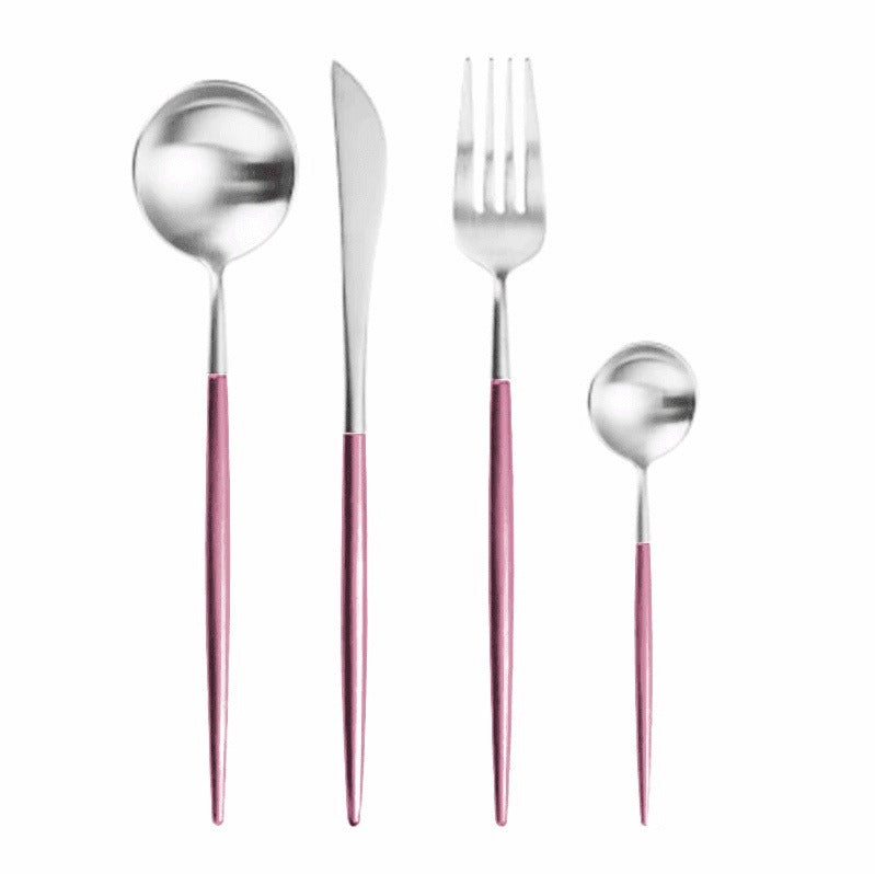 Contrast Dining Cutlery Set - Unique Knife, Fork & Spoon Flatware