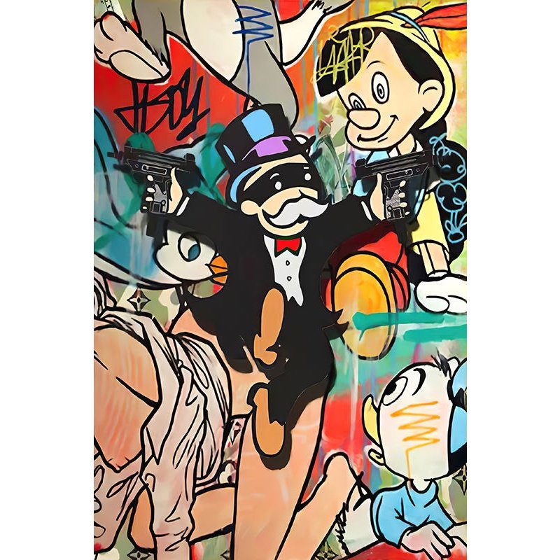 Coon Graffiti Wall: Lively Colors