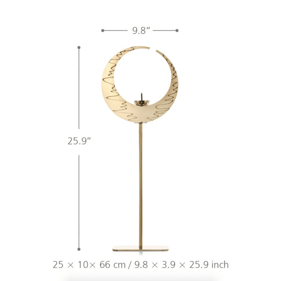 Crescent Candlestick Holder - Elegant & Timeless Decor Accent