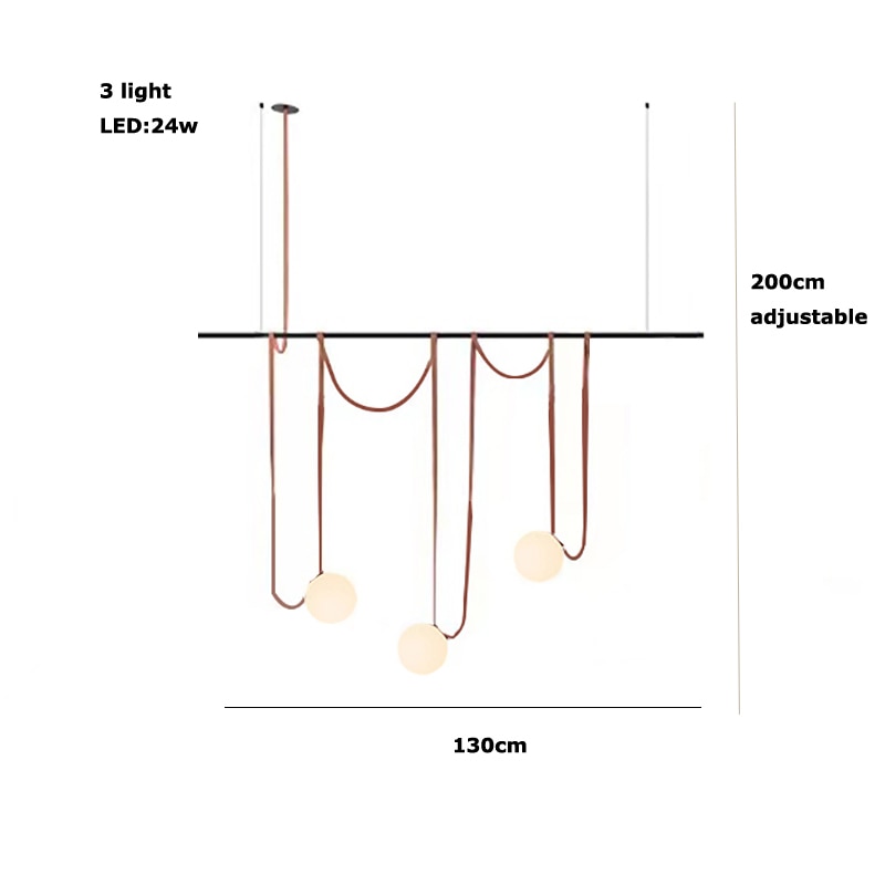 DIY Chandelier Belt Lamp - Creative LED Hanging Light