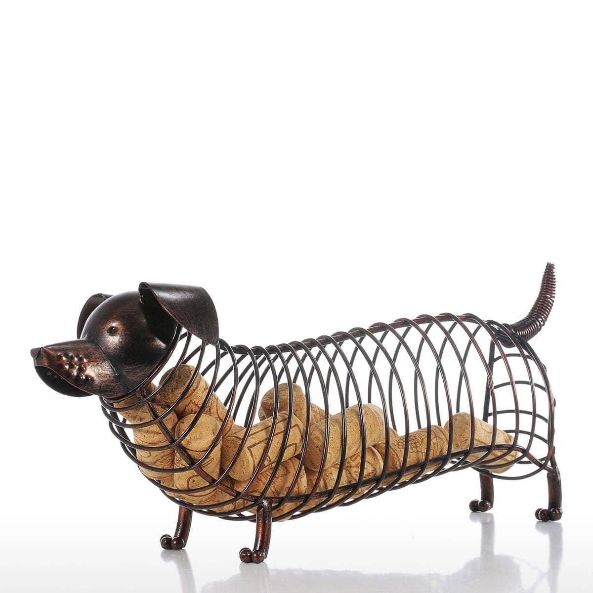 Dachshund Wine Cork Container - Whimsical Bottle Decor