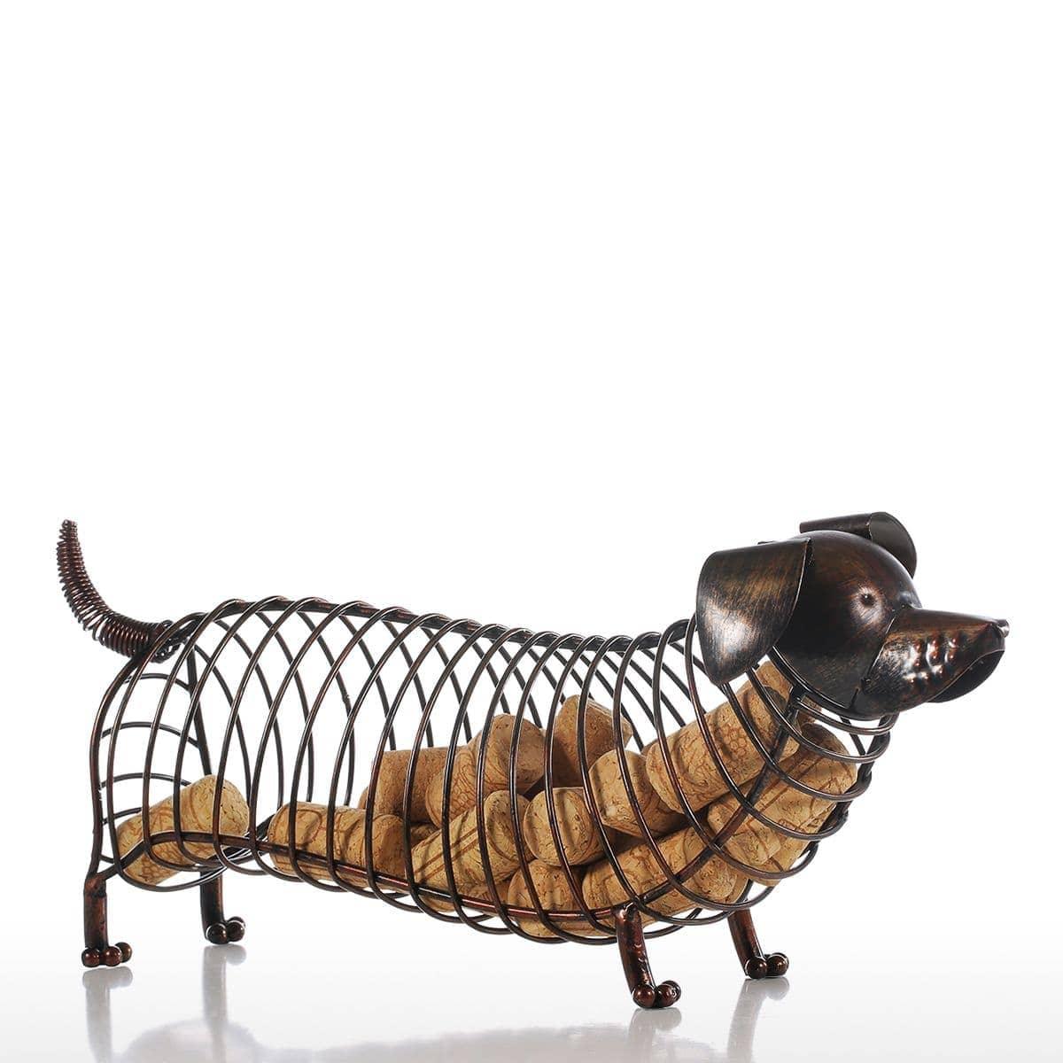 Dachshund Wine Cork Container - Whimsical Bottle Decor