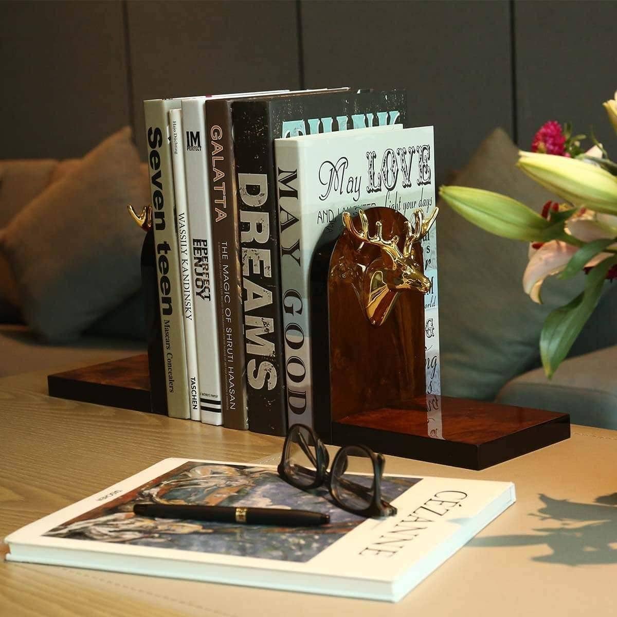 Deer Head Bookend - Rustic & Elegant Home Decor