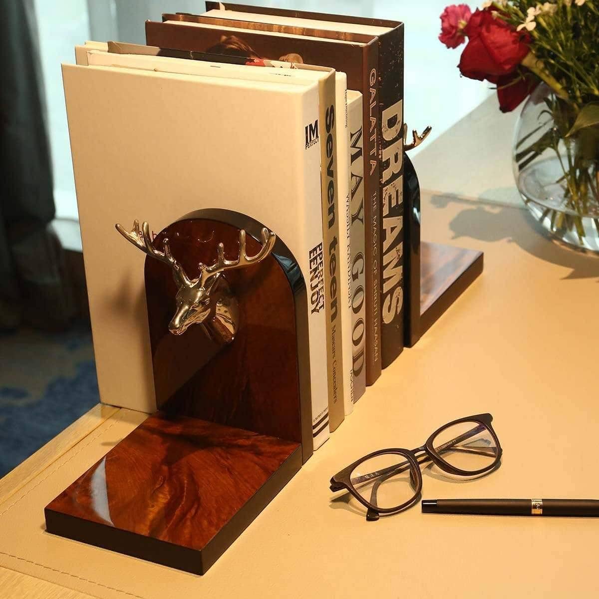 Deer Head Bookend - Rustic & Elegant Home Decor