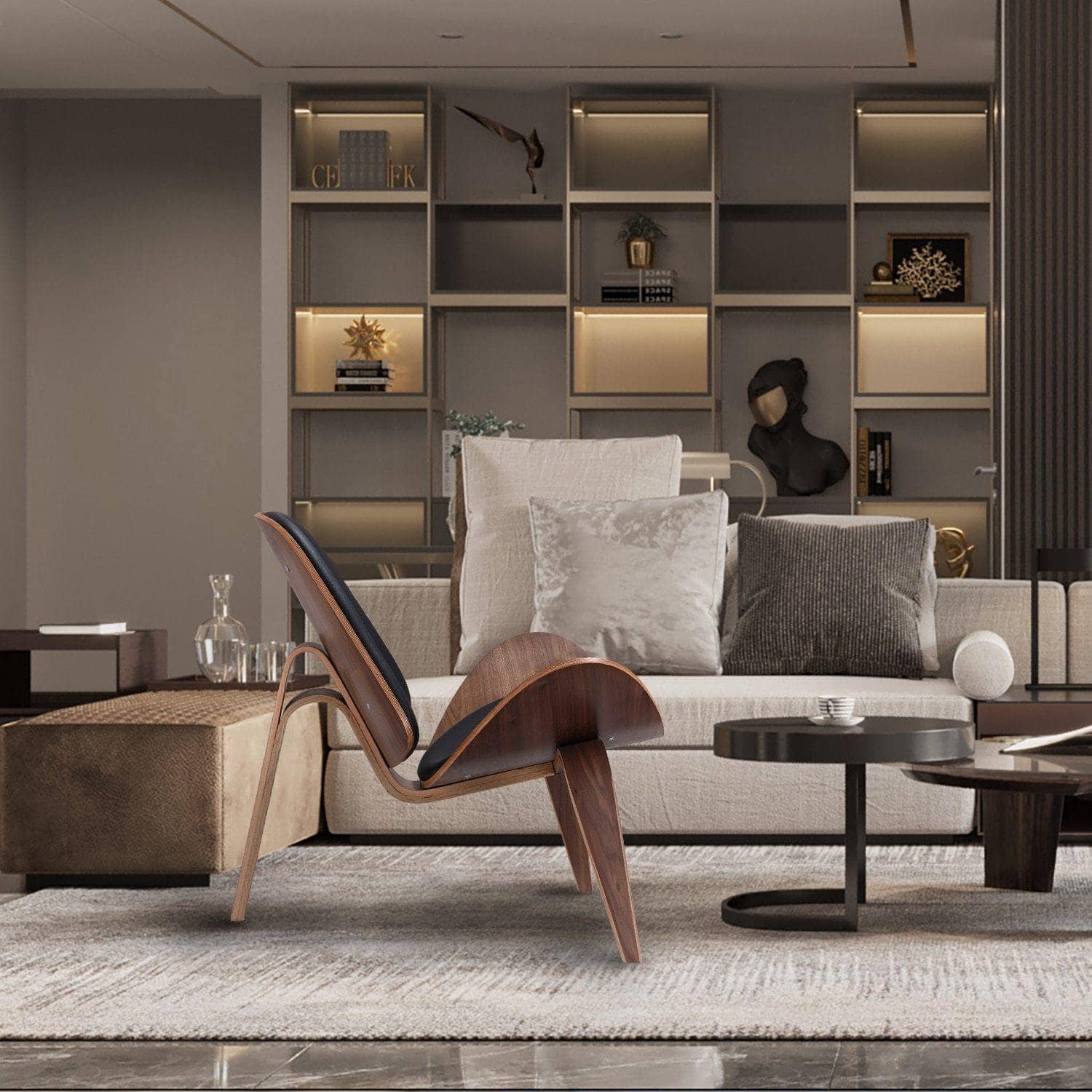 Designer Tripod Smile Living Room Chair - Modern & Chic Furniture