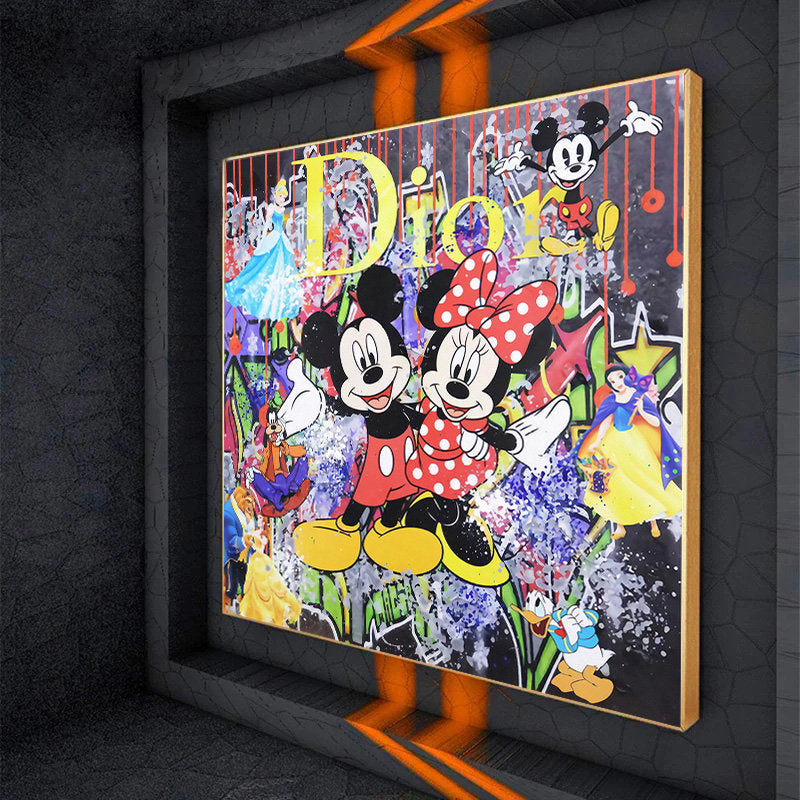 Disney Crossover: Mickey & Minnie & Friends in Dior Graffiti