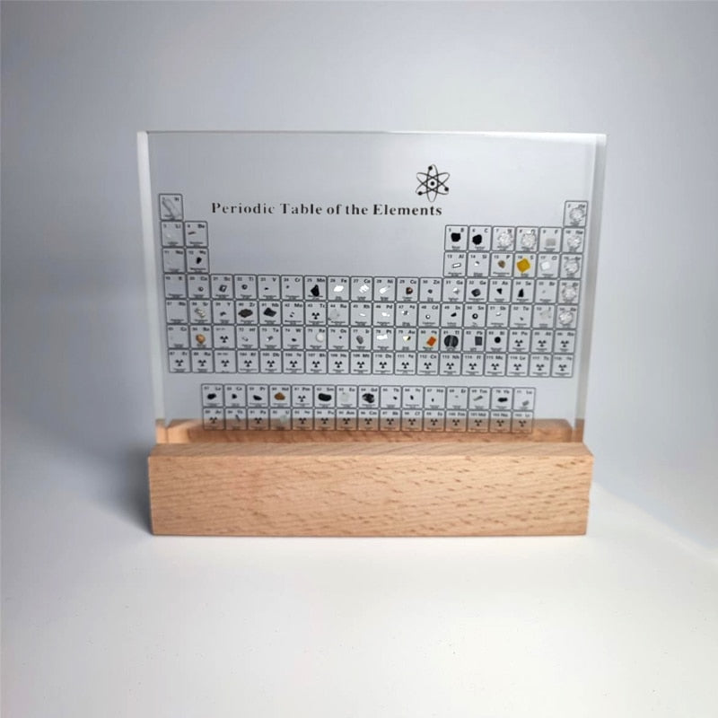 Display Your Love for Science with Acrylic Periodic Table - Real Chemical Elements Decor
