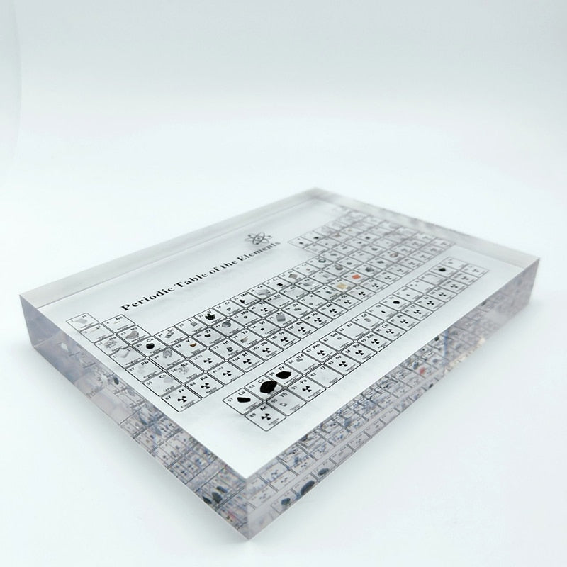 Display Your Love for Science with Acrylic Periodic Table - Real Chemical Elements Decor