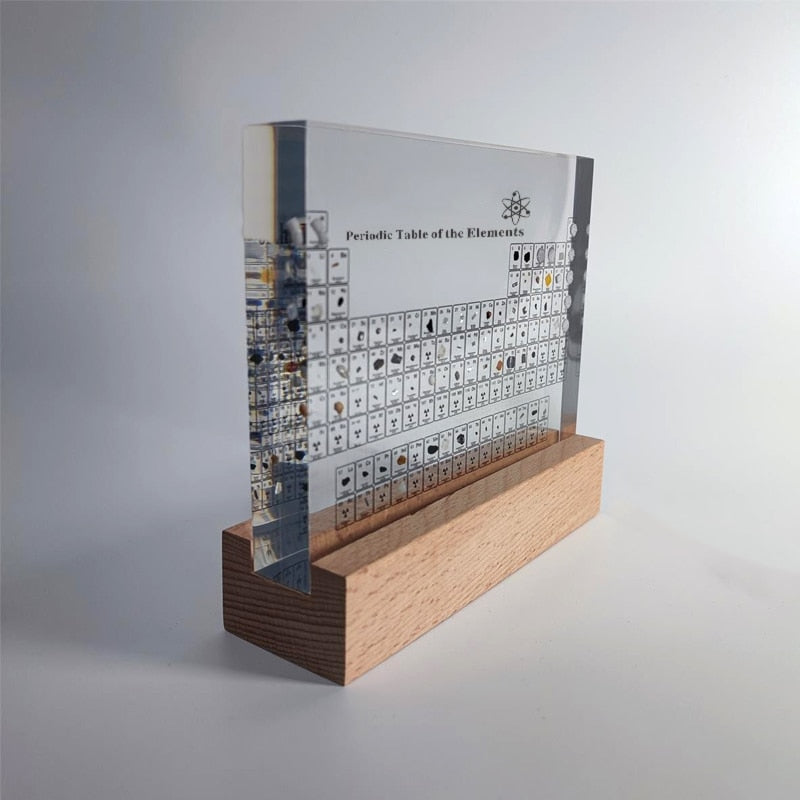 Display Your Love for Science with Acrylic Periodic Table - Real Chemical Elements Decor