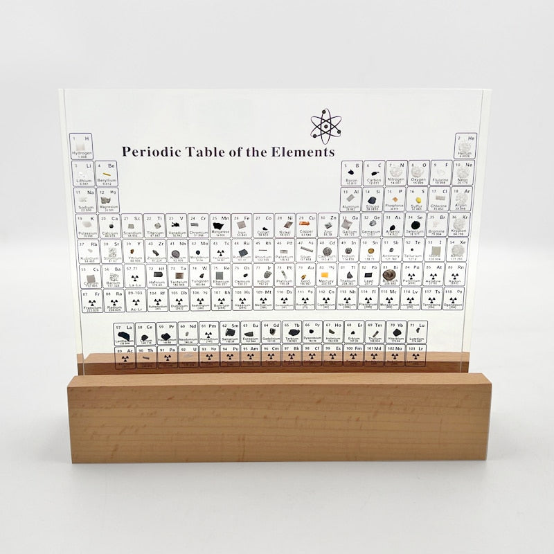Display Your Love for Science with Acrylic Periodic Table - Real Chemical Elements Decor