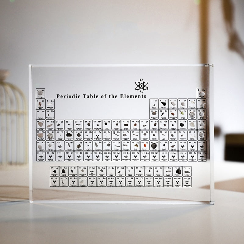 Display Your Love for Science with Acrylic Periodic Table - Real Chemical Elements Decor
