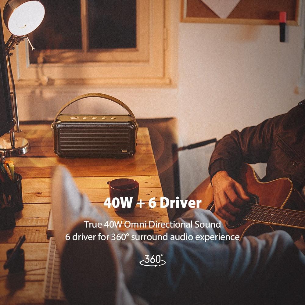 Divoom Mocha Retro Bluetooth Speaker - Superior Audio with Vintage Flair