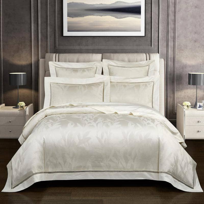 Egyptian Cotton Vintage Jacquard Duvet Cover Set - Elegant and Timeless Bedding