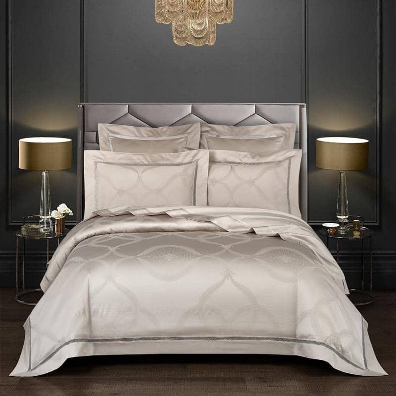 Egyptian Cotton Vintage Jacquard Duvet Cover Set - Elegant and Timeless Bedding