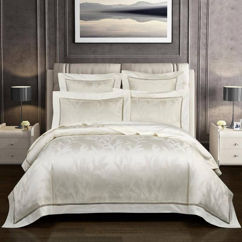 Egyptian Cotton Vintage Jacquard Duvet Cover Set - Elegant and Timeless Bedding