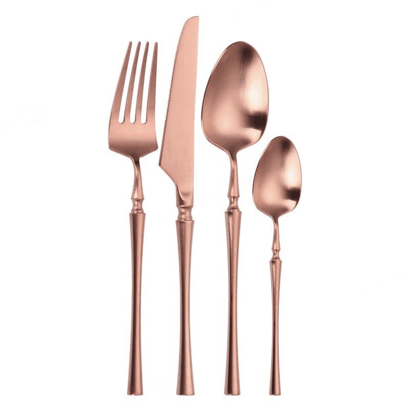 Elegant Luxury Gold Dining Cutlery Set - Fork, Knife, and Spoon Flatware