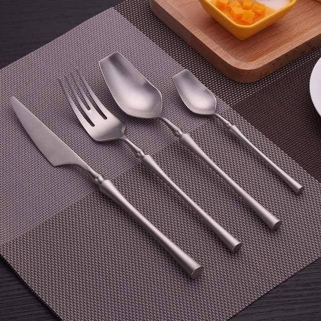 Elegant Luxury Gold Dining Cutlery Set - Fork, Knife, and Spoon Flatware