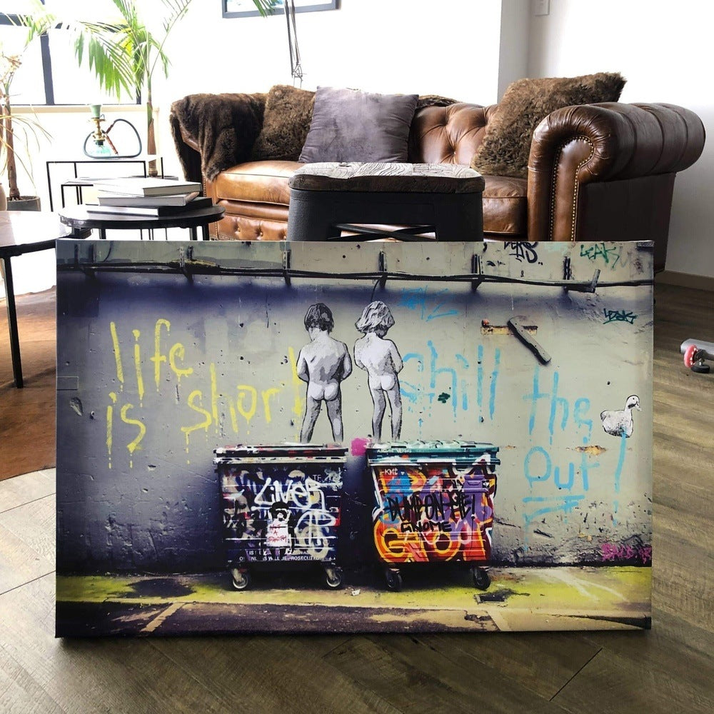 Embrace Urban Cool: Life Is Short Chill The Duck Out Graffiti