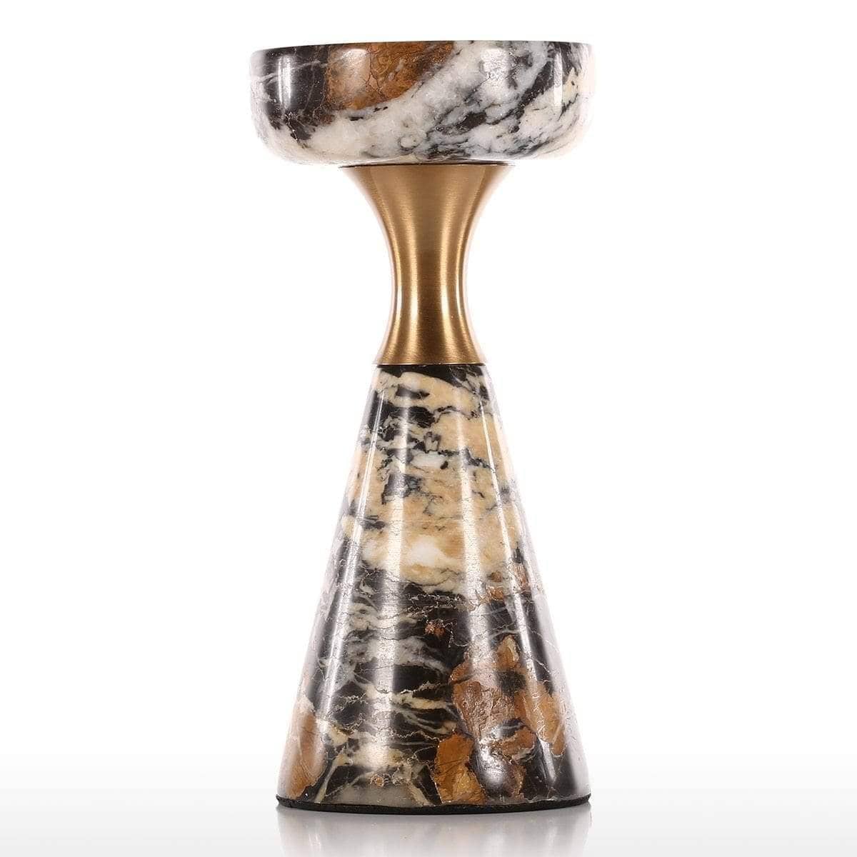 Enchanting Marble Tealight Candlestick Holder: Illuminate Your Space