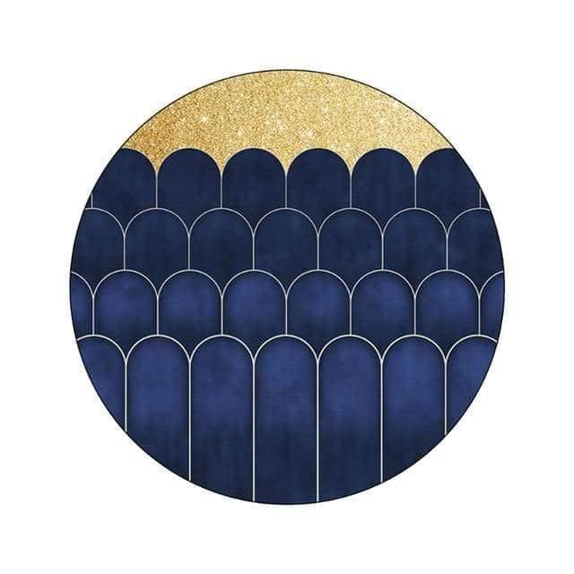 European Moroccan Style Round Area Rug - Vibrant and Bold Living Room Decor